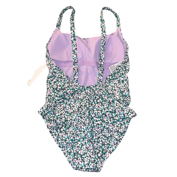 NWT Athleta Hermosa One Piece Swimsuit Floral Print Camo Flora Gables Medium - Picture 4 of 11